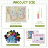 Butterfly/Green leaves Latch Hook Rug Kit DIY Pre-Printed Carpet Craft Segment Embroidery Material Pack Festival Gift Home Decor