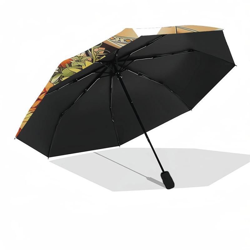 Cowboy Boots with Sunflowers Umbrella- Western Style Cowboy Hat and Boots for Men Women - Festival Gift Idea - Outdoor Rain Umbrella with Au