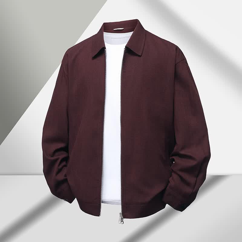 

Firstview Men s Casual Linen Zip Lapel Long Sleeve Jacket FC1035 XL