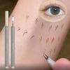 Ultra-thin 2 Fork Tip Liquid Eyeliner Lower Eyelash Pen Makeup Quick Dry Smooth Eye Liner 2 Point Eyebrow Tattoo Pencil Cosmetic