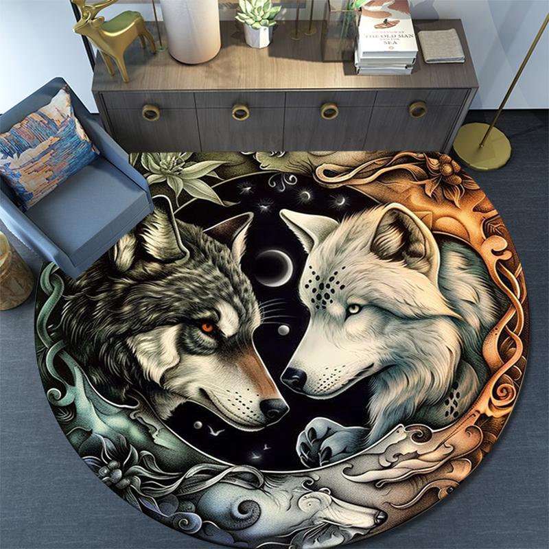 

Cartoon Print Round Area Rug,Carpet Rug for Living Room Bedroom Sofa Playroom Decor,Non-slip Floor Mat 80cmx80cm