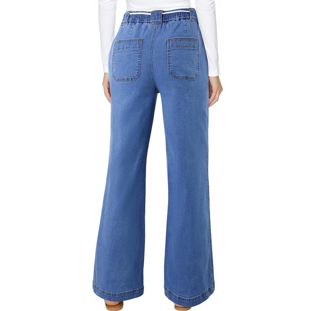 Ladies' Retro Straight Leg High Waisted Jeans