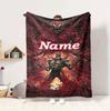 Custom Name Carnage Flannel Blanket Throw Blanket Soft Warm Sofa Bed Decor Unique Gift