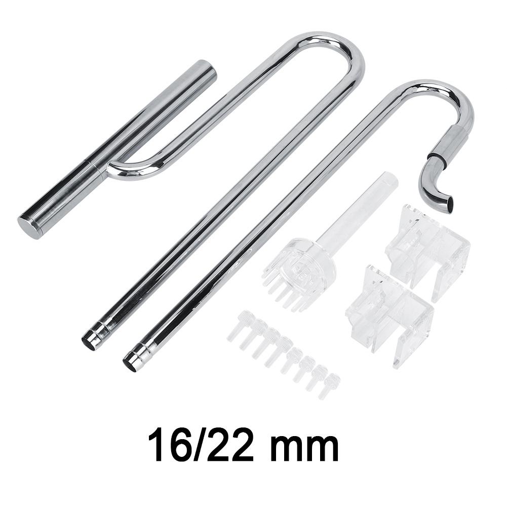 Stainless Steel Aquarium Plant In Out Oil film Skimmer Filter Pipe(12Celsius16 mm)