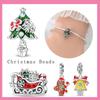 Original Copper Charms Beads Winter Snowflake Snowman Igloo Penguin Pendant Fit Bracelet Women Jewelry Gift