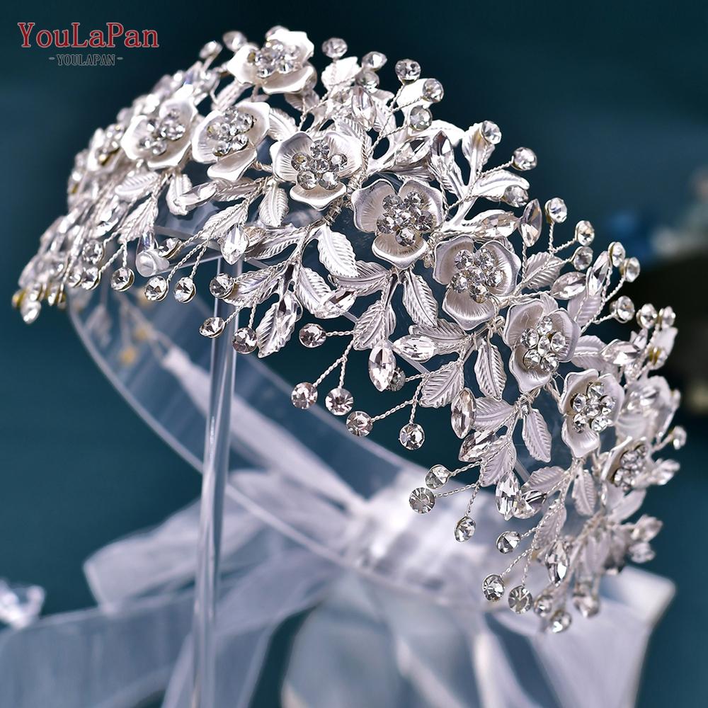 TOPQUEEN SH349 Wedding Dress Belts Bridal Sash Woman Flowers Belt for Evening Gown Handmade Rhinestones Embellished Belt