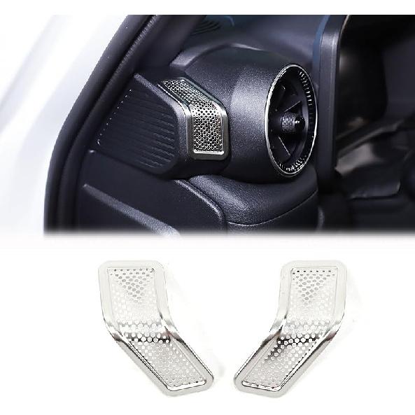 Side Air Vent Outlet Frame Cover Trim Compatible with Toyota Land Cruiser Prado 2024+ Accessories, Stainless Steel Center Console Air Vents Cover серебряный