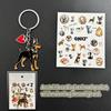 Personalized Doberman Keychain: Fashion Cartoon Alloy Bag Charm Pendant