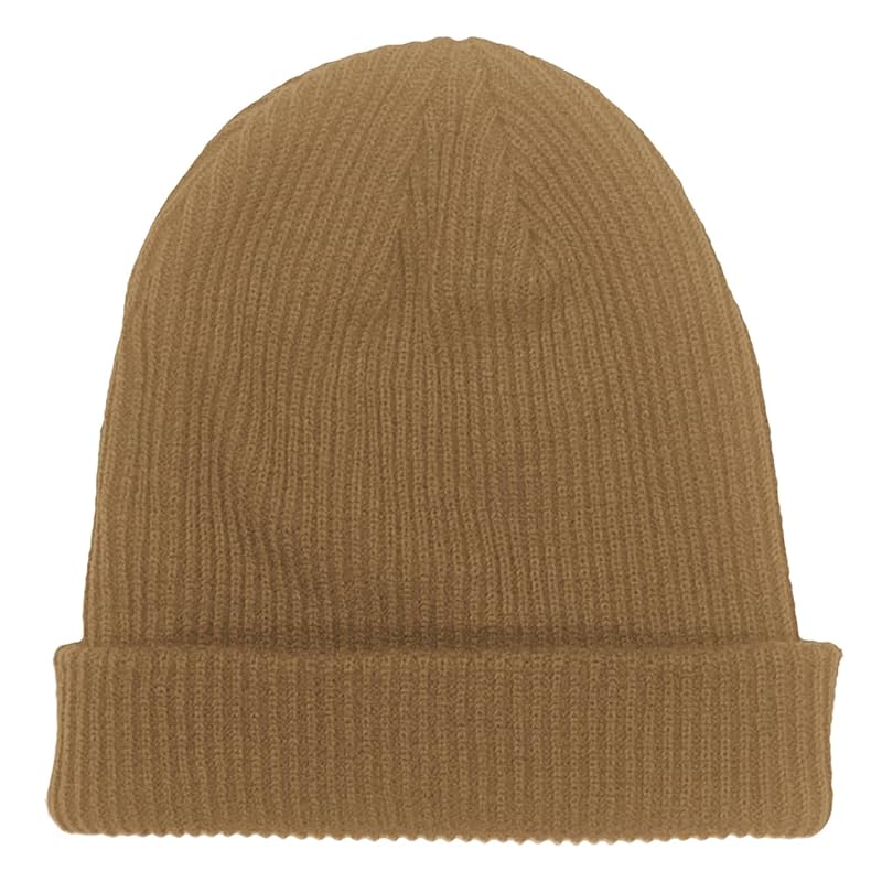

[ZesMark] knit hat men s [Plain color x simple design] Cold protection winter unisex hat (beige)