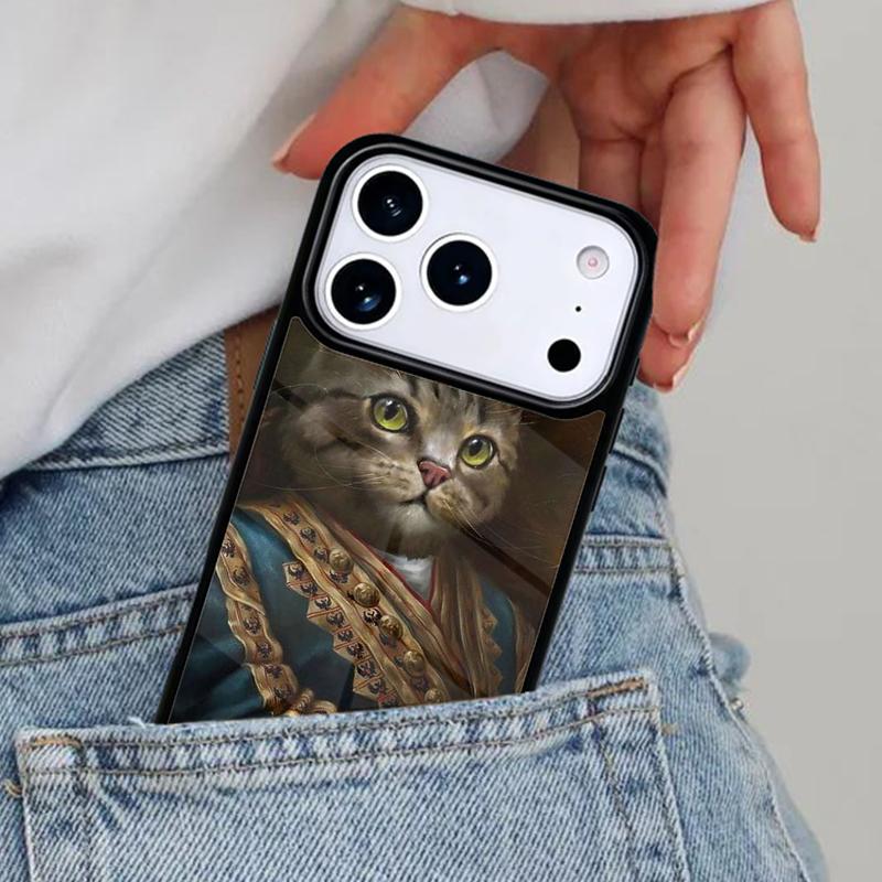 Renaissance Cats Rich Art Phone Case for iPhone 17ProMax 12 13 14 15 16e 17 Pro Max Plus Air Cover