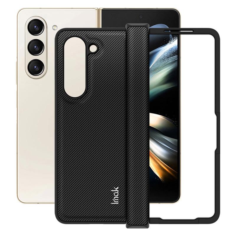 

IMAK Ruiyi Series for Samsung Galaxy Z Fold5 5G Carbon Fiber Texture Phone Case PU+PC Anti-Drop Phone Cover A