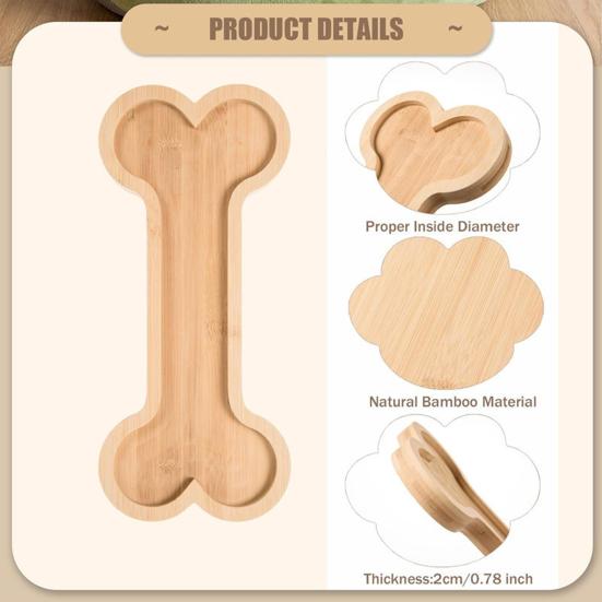 Bamboo Serving Tray Bone or Claw Shaped Charcuterie Board Snack