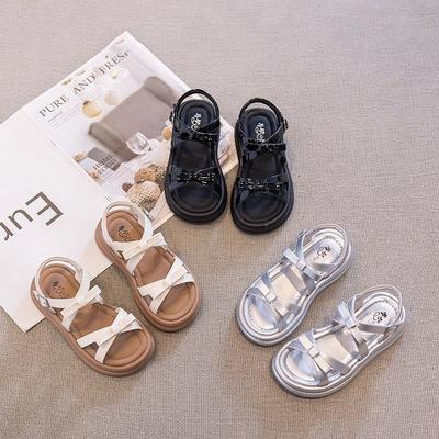 Girls Sandals Summer 2025 Summer New Girls Princess Shoes Children's Shoes Casual Roman Sandals Summer Shoes