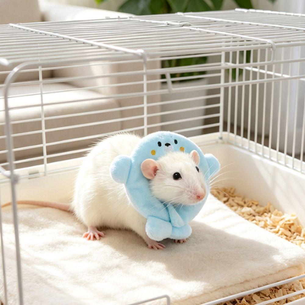 Soft Plush Pet Elizabethan Collar Breathable Anti-Bite Anti Lick Recovery Collar Skin-Friendly Adjustable Parrot Recovery Cone