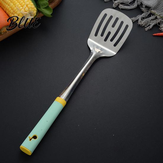 Durable Slotted Colander Spoon Stainless Steel Kitchen Utensil Spatula Ladle Turner Rice Spoon Cooking Tools for Home Heat-Resistant Soup
