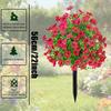 Artificial Flower,Artificial Petunias With Ground Stake, 18" Outdoor Faux Flowers For Garden, Yard, Planter And Porch