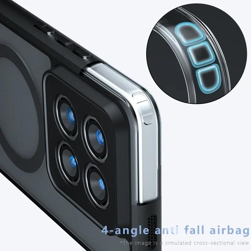 Funda Acrílica Mate Magnética de Carga Inalámbrica Inteligente For Honor 400 Para Honor400 Smart X7D Paracho Duro Transparente Resistente a Golpes