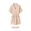 Jnleaog Spring New Arrival Women's Clothing Fashion Style French Fashion Design Cotton and Linen One-Piece Shorts