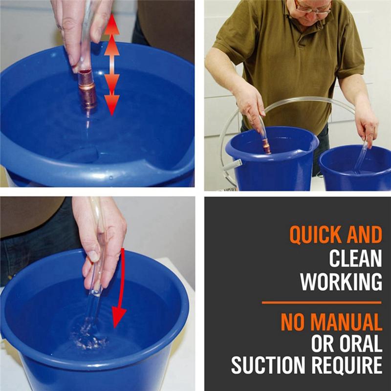 NEW-Multifunctional Liquid Siphon, Gas Siphon Hose Pump For Fuel Water Transfer, Self Priming Hose (2.5M)