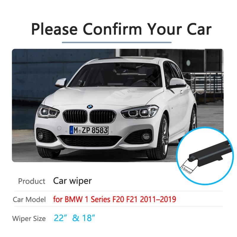 Car Wiper Blades for BMW 1 Series F20 F21 2011~ 114i 116i 118i 120i 125i M135i M140i 116d 118d 125d 2018 Windscreen Wipers