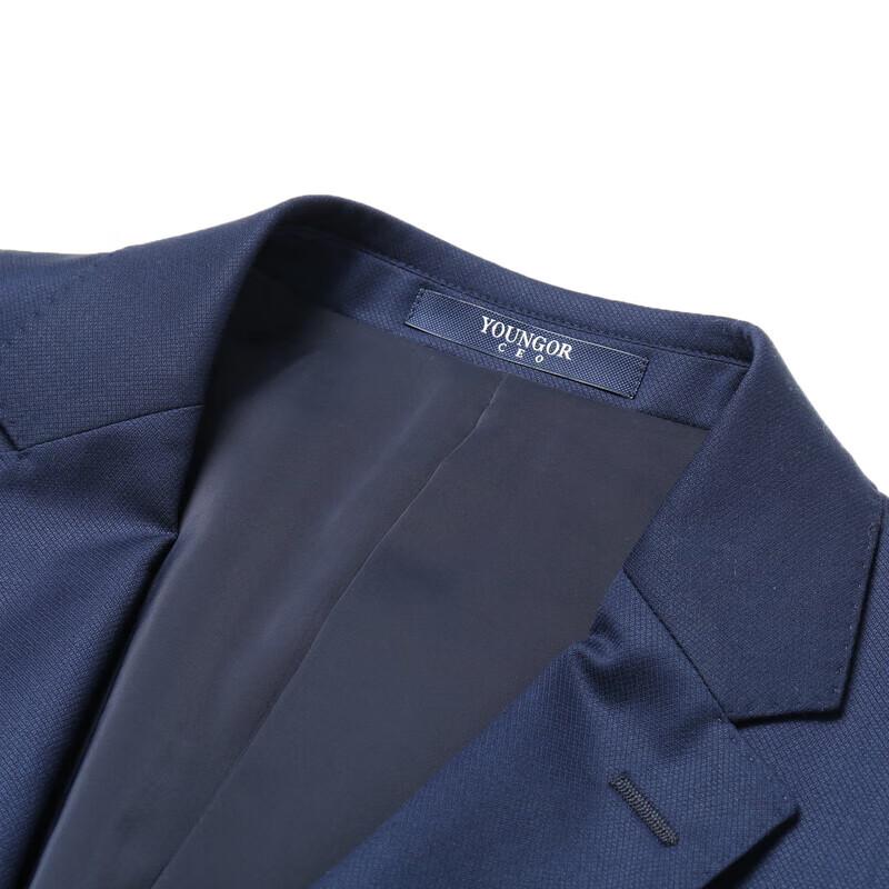 YOUNGOR Men's Business Easy-Care Wool Blend Jacket