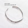 Stainless Steel Zirconia Bangle for Women Openable Eye Heart Cuff Bracelet Wristband Polished Metal Jewelry Accessories Gift