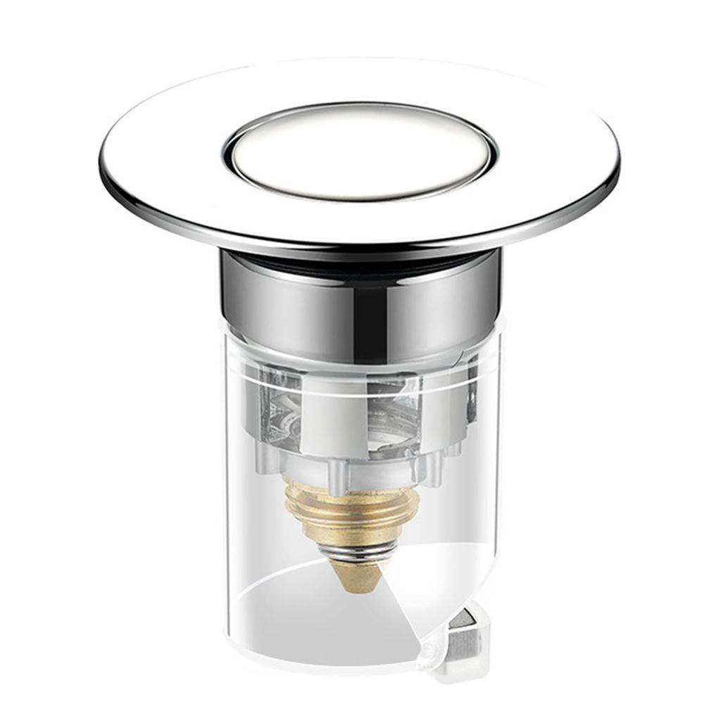 Universal Washbasin Leaking Stopper Push Type Bounces Drain Filter for Bathroom Kitchen