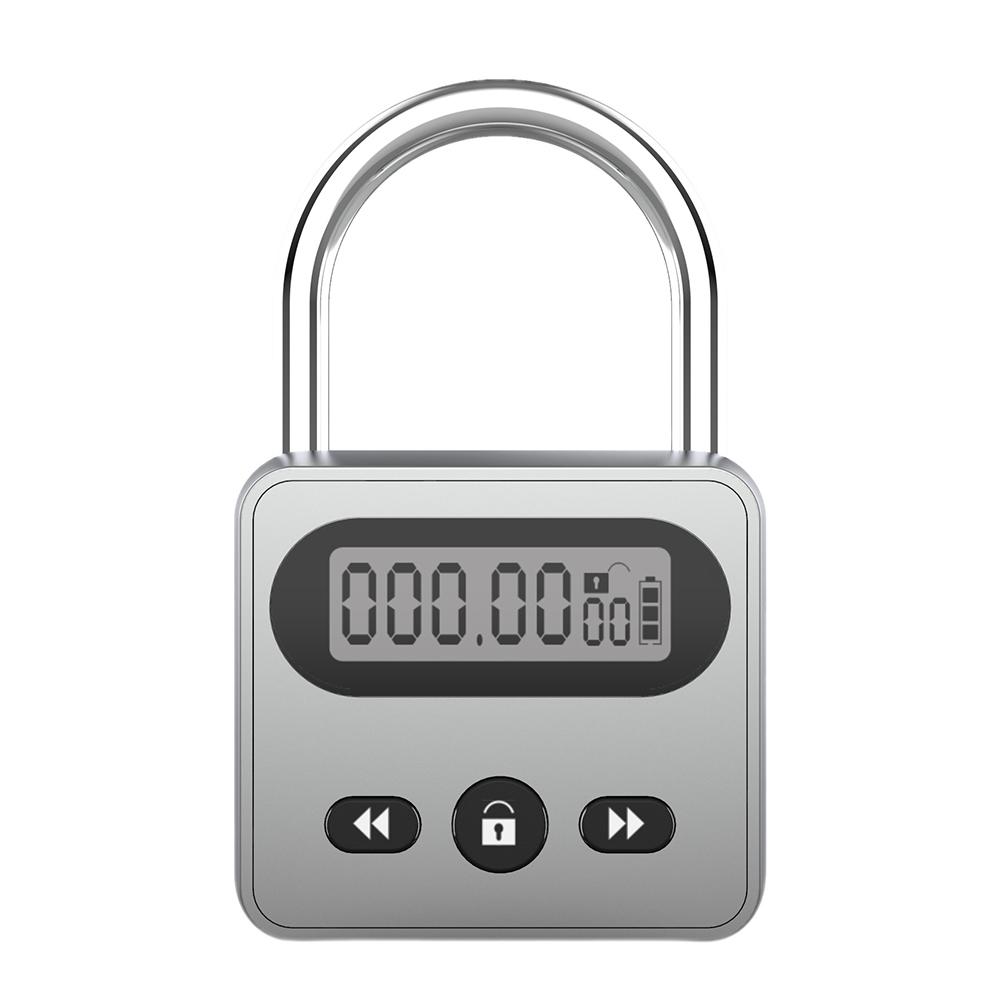 1PCS Smart Padlock Rechargeable Smart Time Lock With LCD Display And Backlight And Electronic-Timer 3.7V/200mA Battery