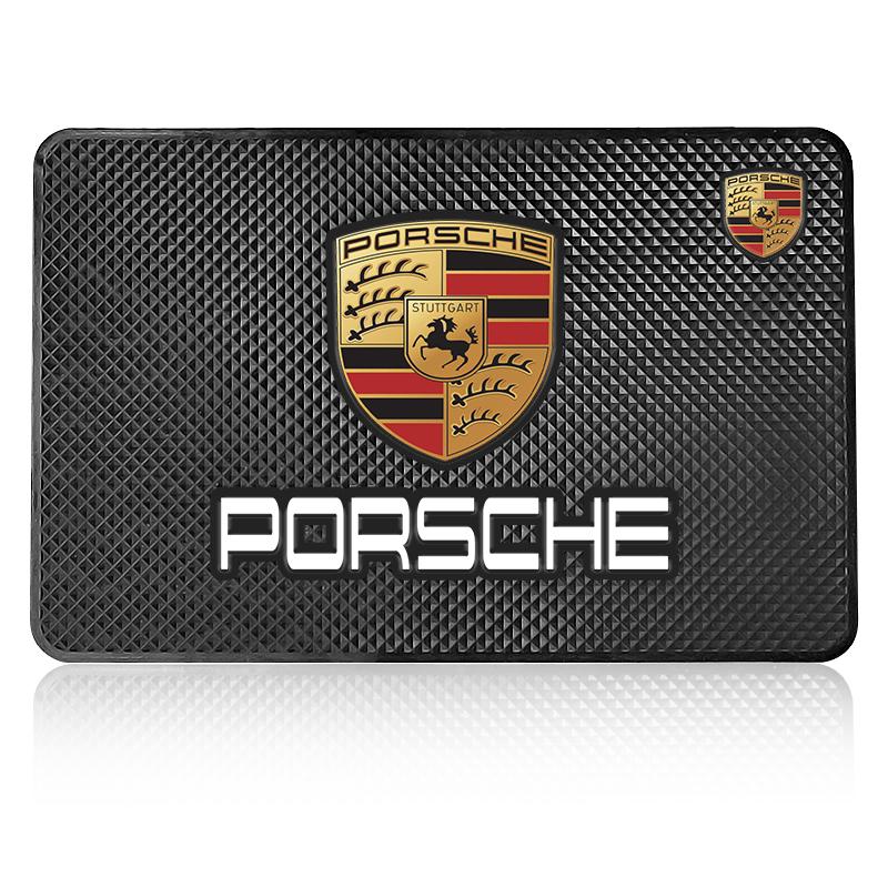 1Pcs Car Emblem Anti Slip Pad Phone Holder Non-Slip Mat Car Stlying For Porsche Boxster Cayenne Panamera Macan Cayman 911 918 996 917 991