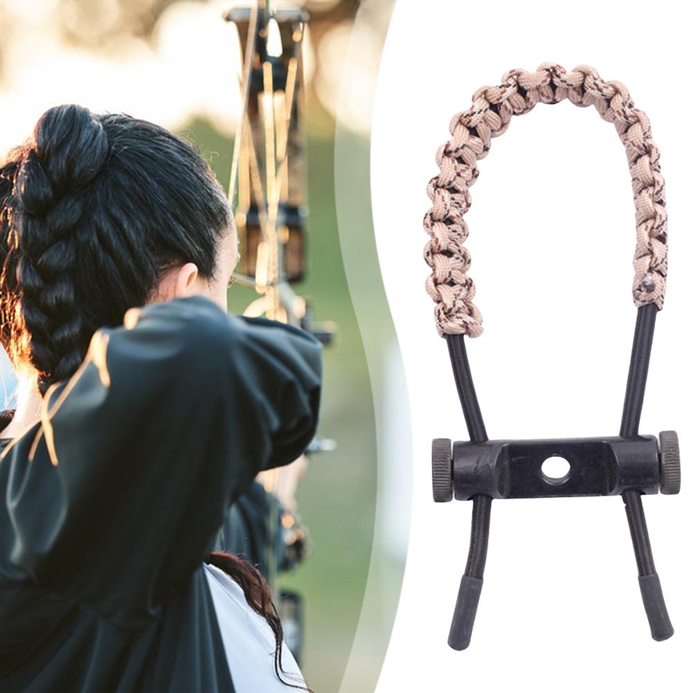 Braided Bow Sling Strap Bow Wrist Sling Adjustable Woven Rope Wrist Sling Multi‑Functional for Compound Recurve Bow