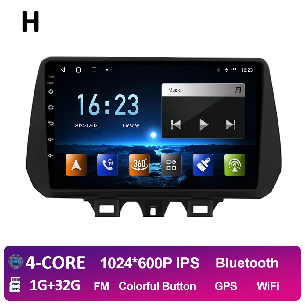 GPS Navigation Car Video For Hyundai TUCSON 2019 2020 2021 Radio Player Autoradio Bluetooth Cooling Fan QLED IPS Screen No 2 Din