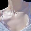 Natürlicher Perlmutt Mondhase Anhänger Halskette S925 Sterling Silber Chinesischer Stil Tierkreis Schmuck für Frauen