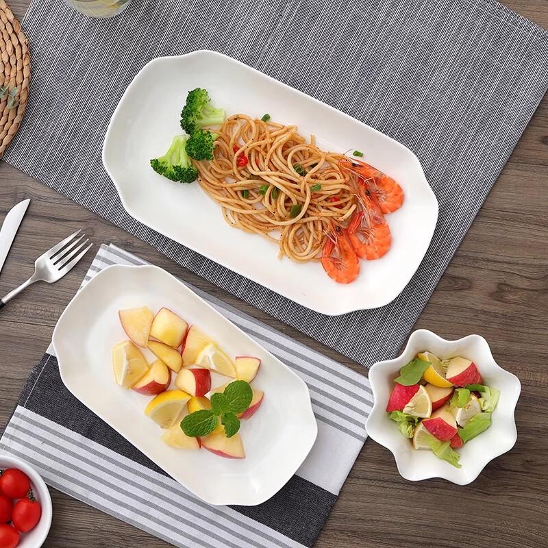 White Porcelain Ceramic Fish Plate