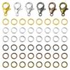A Set of 20 Round Transparent Plated Lobster Clasps for DIY Jewelry Assembly