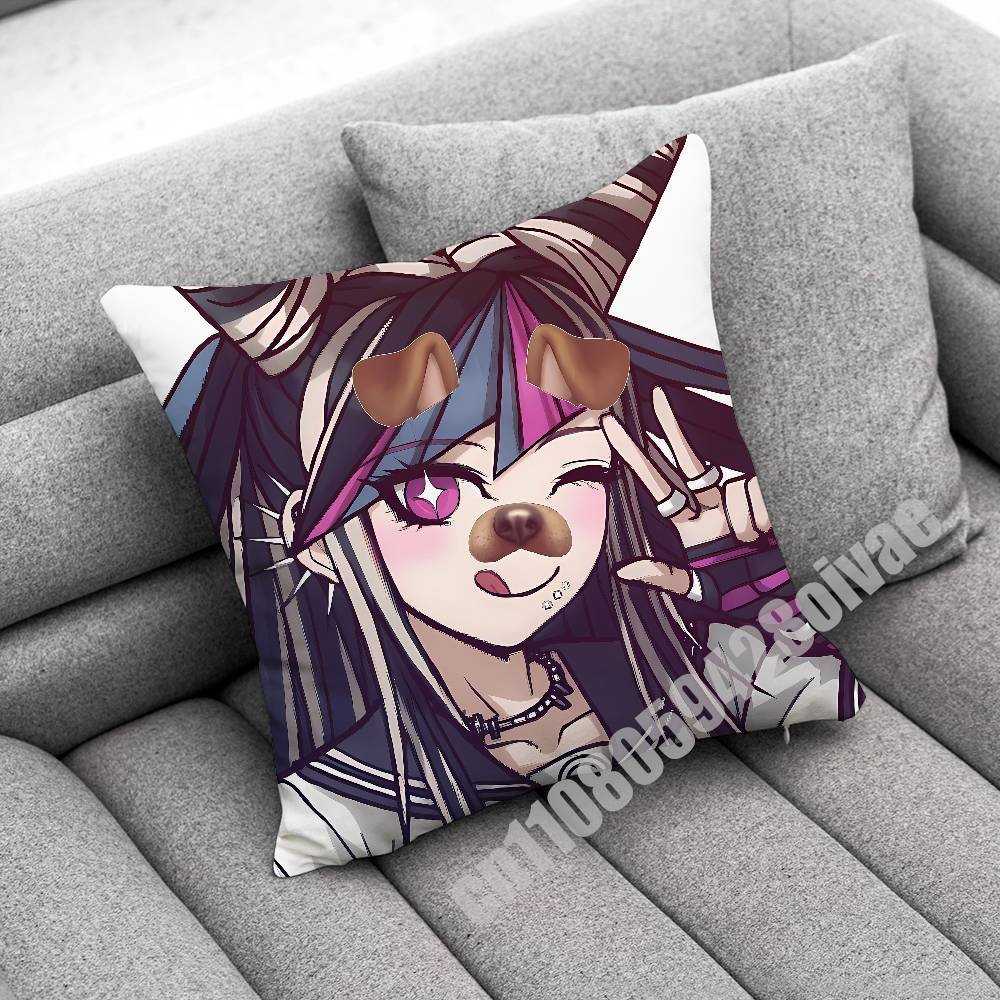 D-Danganronpa Chiaki Nanami Junko Enoshima Throw Pillow Case For Decoration 35X35Cm 45Cm Square Home Pillowcase Case
