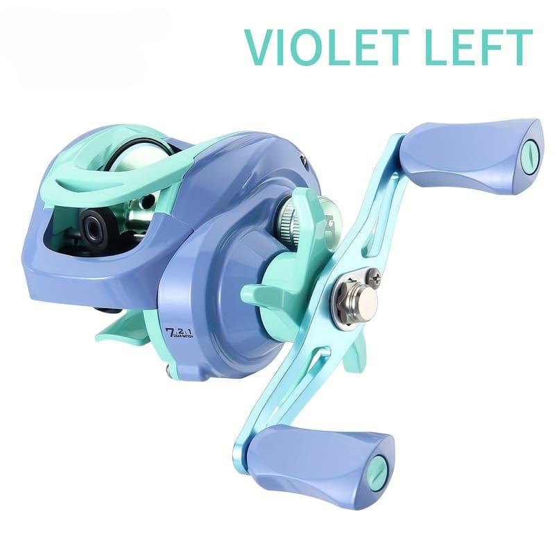 

High Quality Casting Reel Macaroon Color High Quality Aluminum Alloy Suitable for Left and Right Hand Freshwater and Saltwater Fishing Reels Right зелений/синій