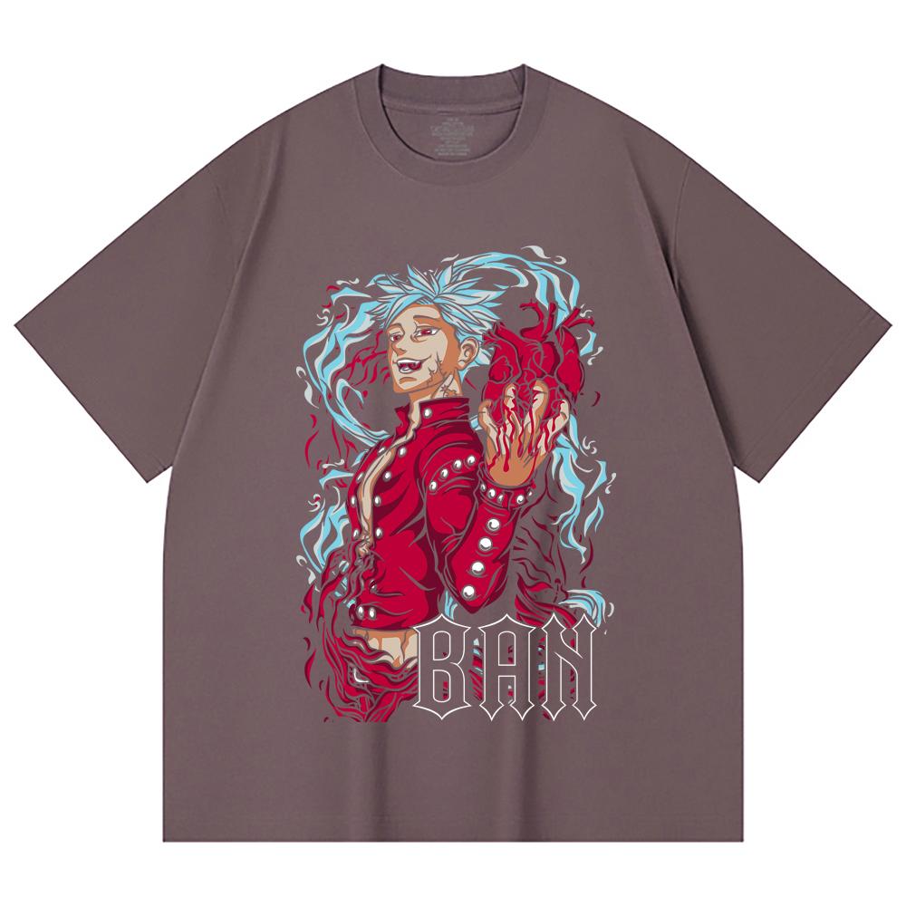 230 Gsm 100% Cotton Seven Deadly Sins V1 Ban Print Unisex Heavy Cotton T Shirt
