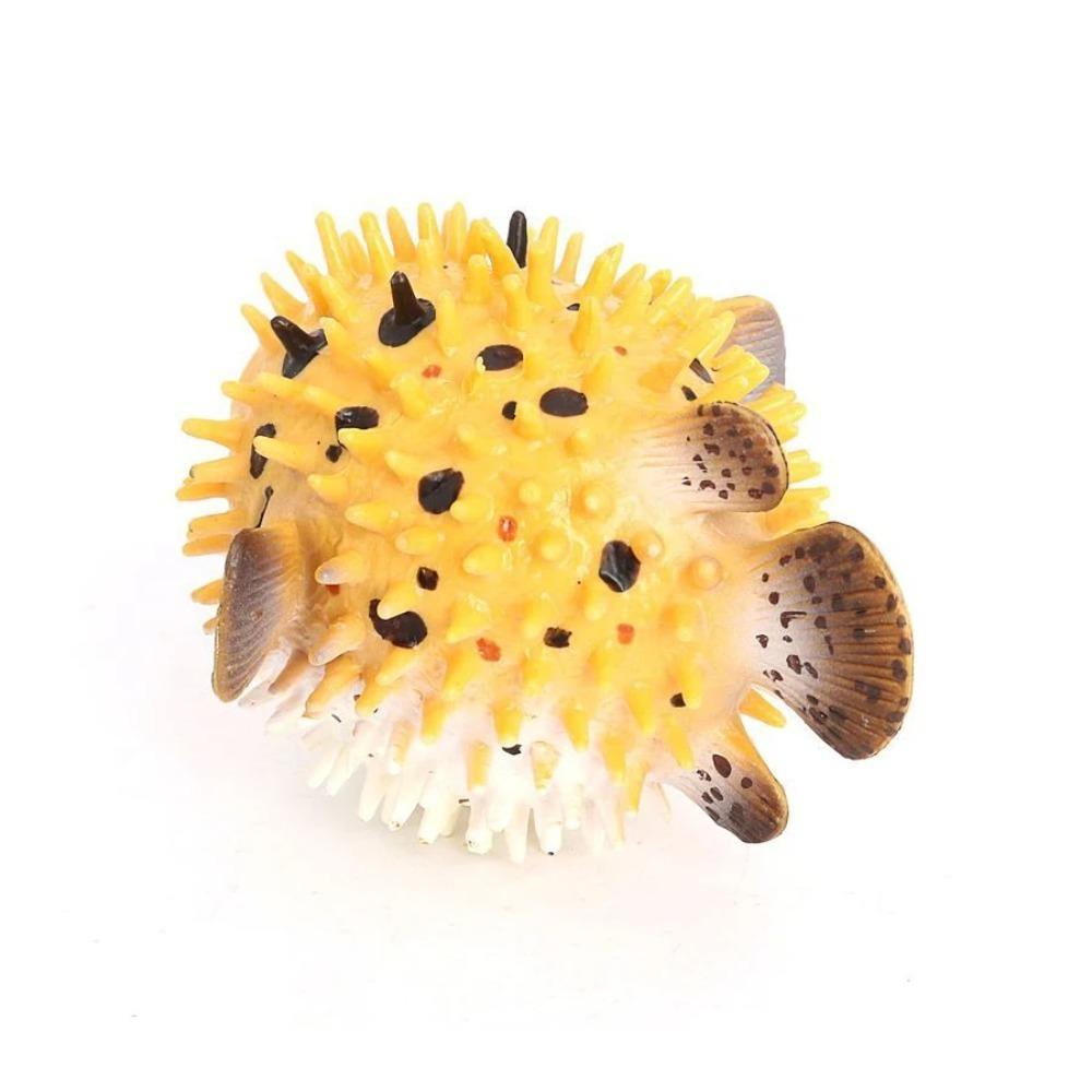 Realistic Pufferfish Model Ocean Sea Life Marine Animal Aquarium Ornament Cognitive Action Figure Educational Toy for Kids