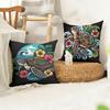 Hawaiian Turtle Cushion Cover Natural Linen Organic Fabric Double-Sided Printing Sofa Home Decor Gift Pillow Cover
