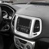 For Jeep Compass 2017 2018   Matte Center Console Air Condition AC Vent Outlet Cover Trim Navigation Frame Accessories