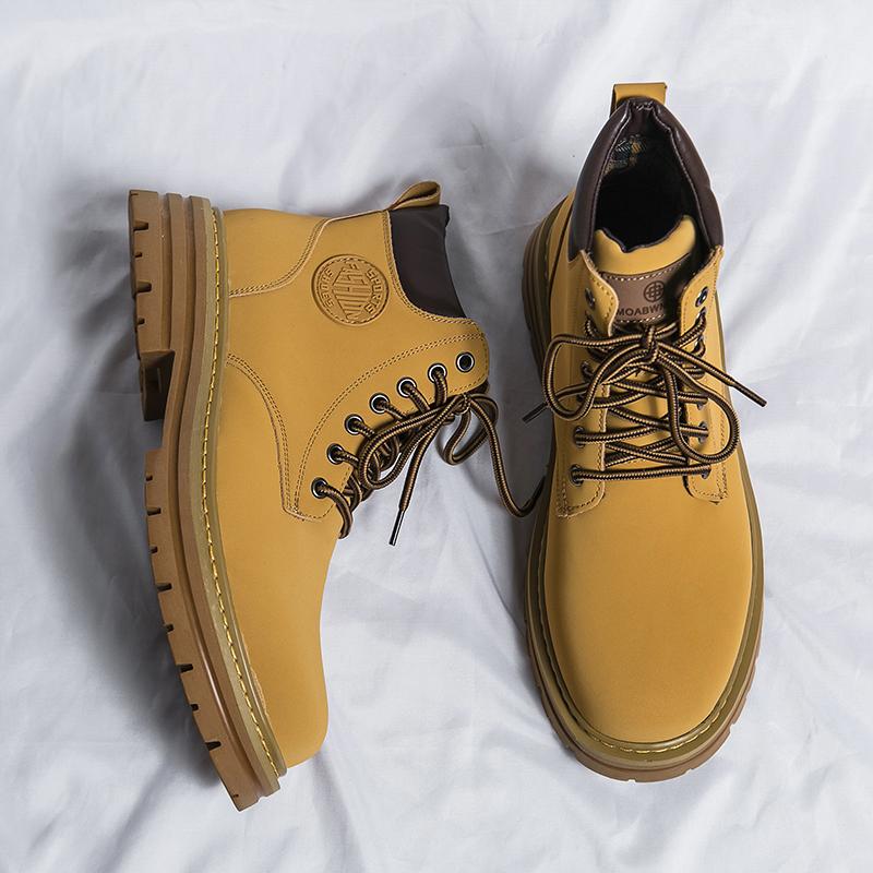 Fashion Autumn and Winter Men Boots Thick Bottom Wear resistant Lace Business Outdoor Training Brand Chelsea Boots Size 38-44 Men Boots