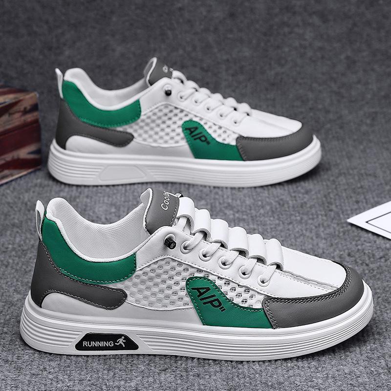 Fashion Lace Up Lightweight Gym Shoes Men Sneakers Summer Mesh Breathable Sports Running Shoes Versatile Casual Sports Shoes