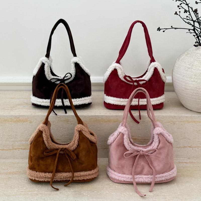 Fashi Simple Versatile Faux Suede Haspr Sweet Shoulder Bags 2026 High Quality Large Capacity Exquisite Women's Tote Bag