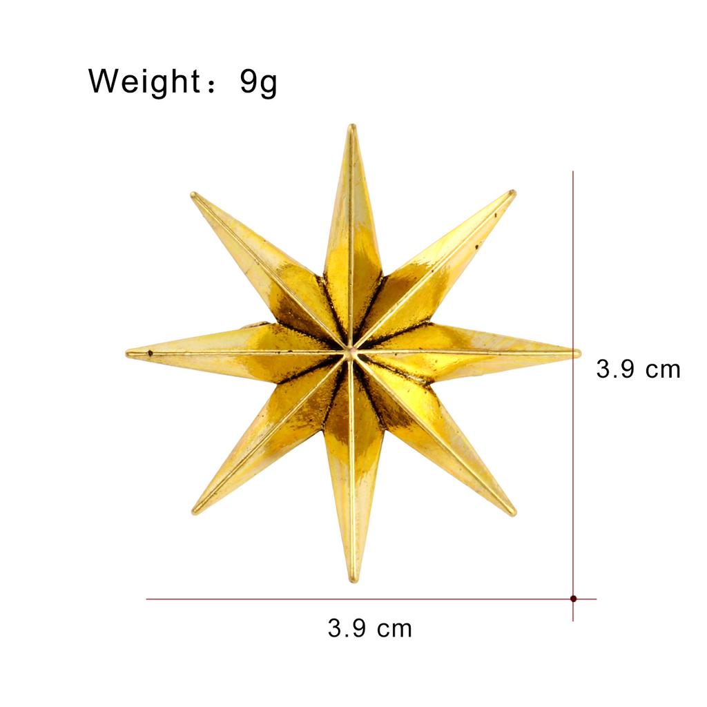 Retro Alloy Star Brooch Exquisite Lapel Pins for Women and Men Suit Shirt Badge Fashion Jewelry Accessories Gifts