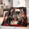1Pc Cartoon Print Flannel Blanket, High Quality Comfortable for All Seasons, Home Decor, Warmth and Comfort, Perfect for Christmas Birthday Gift