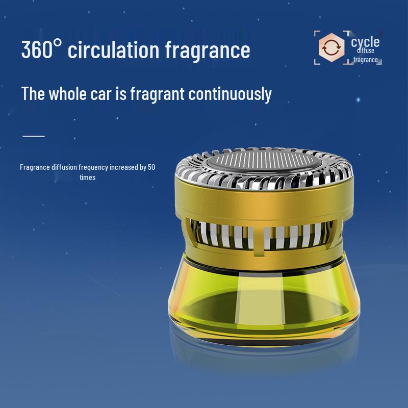 Solar Rotating Car Aromatherapy Perfume Ornament - High-End Car Interior Decoration Accessory.