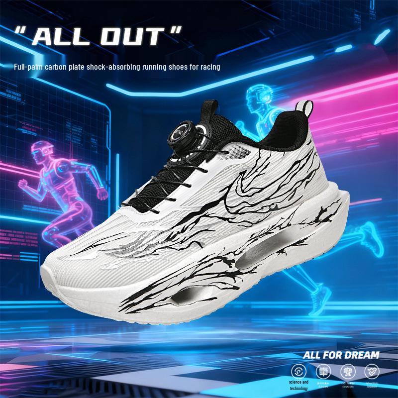 Běžecké boty Racing 9Pro Double Mesh Carbon Plate 2025 pro střední/velké děti a teenagery - Podzimní/zimní sportovní tenisky s tlumením nárazů pro chlapce.