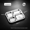 Chinese Style 304 Stainless Steel Compartmented Tray for Fast Food, Student, Adult, and Child Tableware