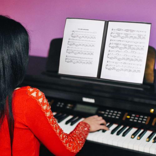 Writable A4 Size Music File, 30-Page Pockets, Holds up to 60 Sheets, Foldable Music File, Perfect for Organizing and Storing Music Files, Choir Music,