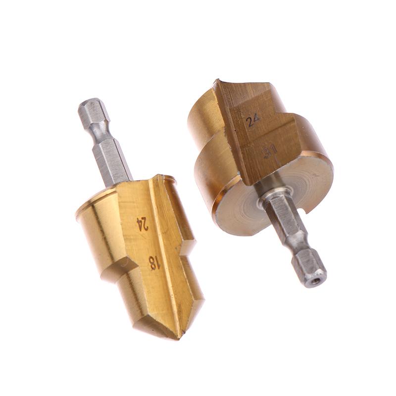 Titanium Plated Ppr Lifting Drill Water Pipe Repair Reamer Set For 4:6 ⁄ 1 Inch Water Pipe Opening Hex Shank Water Pipe Drill